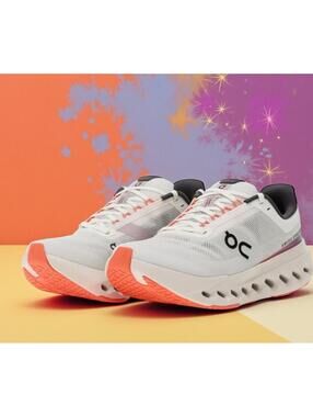 On Cloud Men's Size 12 Cloudsurfer Next Running Shoes White/Flame